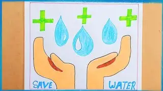 Save Water Save Life Poster | Jal Hi Jeevan Hai Drawing | World Water Day drawing
