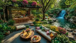 Tranquil Outdoor Coffee Jazz in the Forest 🌿Jazz Relaxing Music & Nature Ambience for Focus and Calm