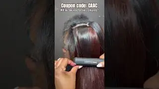 Flatting Sew In As Silk Press🤎Natural Middle Part Leave Out Blended Copper Hair Ft.#ulahair