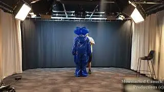 Inflatable Balloon dog suit - lighting tests