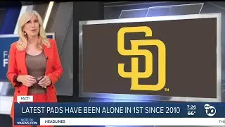 Latest in season Padres have held sole possession of first place since 2010?
