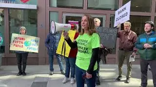 Climate Activists Protest Big Banks Funding Fossil Fuels in RI
