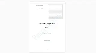 Testul 2 de pregatire pentru Evaluare Nationala 2023