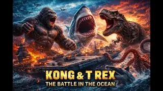 Kong & T Rex - The Battle in the Ocean. @The-world-of-ancient-animals