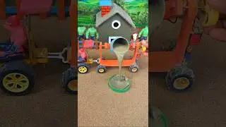 🚜🔥 Real Working Mini Tractor Cement Hand pump Stand Making Machine 😱 #shorts #youtubeshorts