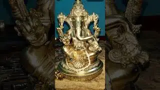 Brass Yedamuri Vinayaka Statue #jewelry #gold #handmade #art #love #handicraft #handmadejewelry #new