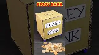 DIY Piggy Bank with Cardboard | DIY Coin Bank #diy #cardboard #craft #viral