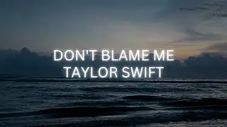 Taylor Swift - Don't blame me (Lyrics)
