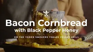 Homemade Bacon Cornbread Recipe | Black Pepper Honey Glaze