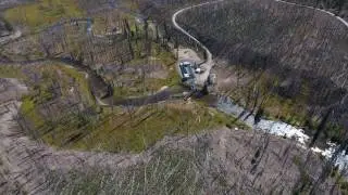 South Fork of the Salmon River fish trap/weir. DJI Phantom 4