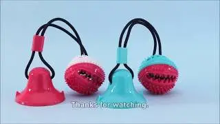 Dog Toy, Suction Cup Dog Tug Toy, Tug Rope Food Dispensing Toy, Aggressive Chewer, Molar Bite Toy