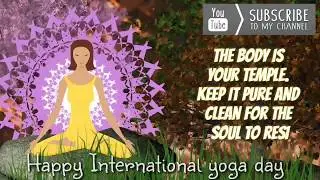 Happy international yoga day || yoga quotes || yoga day Status || 2018