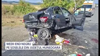 Weekend cu accidente grave &icirc;n județul Hunedoara - Stiri Antena Vest -