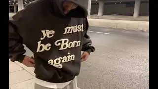 Ye Must Be Born Again Hoodie Puff lettering 3d effect is now 50% OFF