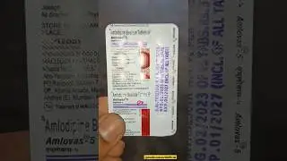 Amlovas 5 tablet | Amlodipine 5mg tablet uses in hindi #highbloodpressure #angina