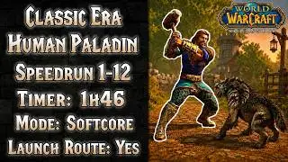 Classic Era | Human Paladin | Speedrun 1-12 in 1h46