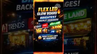 Flex LED Glow Sign Board 🔥 Brightest Backlit Boards in Villivakkam | Sky Digital
