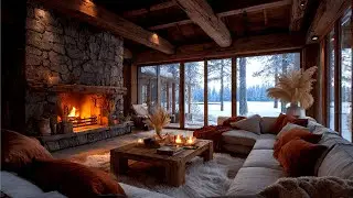 Happy Jazz & Bossa Nova Vibes 🔥 Fireplace Music for Work and Good Mood 3