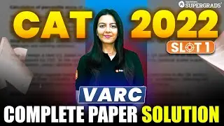 CAT 2022 Slot 1 VARC Solutions With Detailed Explanation ✍🏻| CAT 2022 Slot 1 Solved Paper 📝