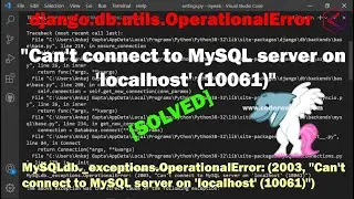django.db.utils.OperationalError-