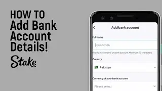 How to Add Bank Account Details on Stake App [easy]