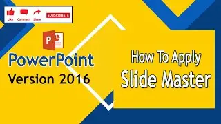 #powerpoint Slide Master or Master Slide in Powerpoint for Beginner