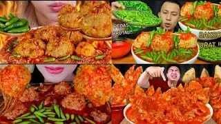 SPACY INDONESIAN FOOD|| COMPILATION MUKBANG ASMR BAKSO PEDAS 🥵🔥‼️