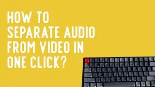 Extract audio from video free | How to separate audio from video in one click? #vsdc.
