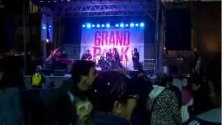 Upground performing at Grand Park for Dia De Los Muertos
