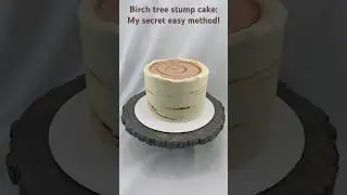 🎄 BIRCH TREE STUMP CAKE: How to Make a Buttercream Christmas Yule Log #shorts Chocolate Frosting