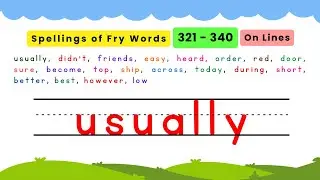 Fry Sight Words Spellings 321&ndash;340 ✍️ | Learn to Write Fry Sight Words (List 17)