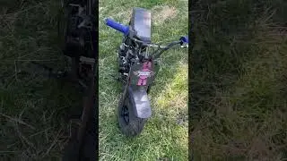 Mini bike mega moto mm80 engine swap 98cc go power sports 👍🏻😱😳🤪🔥