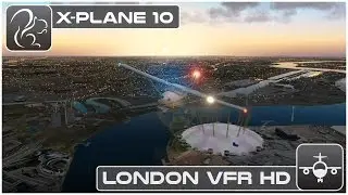 X-Plane 10 London VFR Flight HD (London City to Heathrow)
