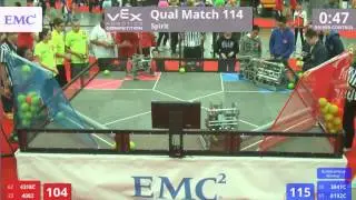 VEX Worlds 2016 - VRC Middle School - Spirit - Qual 114 (4318C 4082) 198 vs 212 (3841C 8192C)