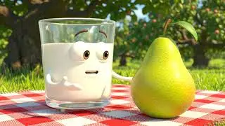 A Sip of Fun with Milk & Pear! 🥛🍐✨