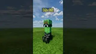 Minecraft Creeper Texture Pack 8x, 16x 32x, 64x 512x 😨 #shorts
