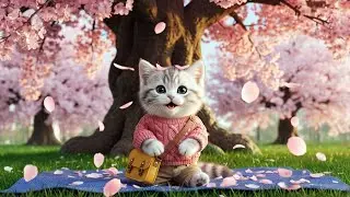 春うらら!!満開の桜並木で初めてのお花見!!ねこの一日に密着🐱🌸
