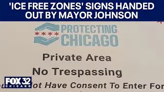 'ICE Free Zones' signs handed out by Mayor Johnson