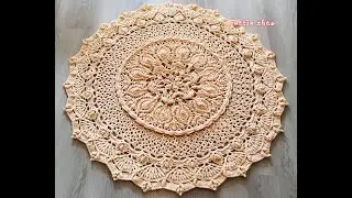 crochet home rug #133/dywanik szydełkowy/alfombra de crochet/tapete de crochê/коврик крючком/钩针地垫