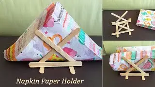 How to Make Paper Napkin Holder with Popsicle Sticks | Easy DIY Crafts