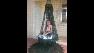 Cadeira Suspensa de croche com Fios Que Fabrico parte 1