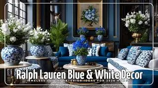 Декор в сине-белых тонах от Ralph Lauren: вневременные идеи роскошного интерьера для домов 2026 г...