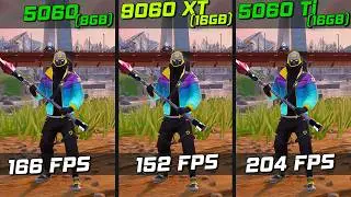 RX 9060 XT 16GB vs RTX 5060 Ti 16GB vs RTX 5060 🎮 Gameplay Benchmarks