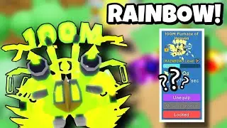 I MADE A RAINBOW 100M FURNACE OF HEAVEN PET IN CLICKER SIMULATOR! *INSANE STATS*