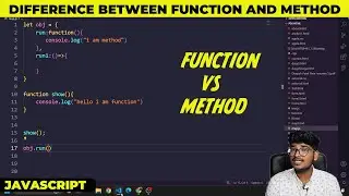 Difference between function and method || Function and Method || JavaScript