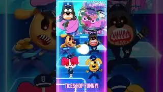 SHERIFF LABRADOR EXE vs DOBIE EXE vs SHERIFF PAPILLON EXE x Coffin Dance | Tiles Hop #tileshop