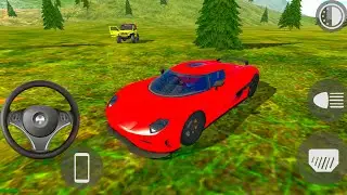 ❤️ Red Super Car Extreme Speed Highway Attack | Indian Car Map | Driving Game 3D
