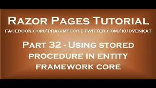 Using stored procedure in entity framework core