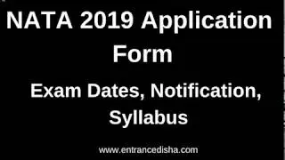 NATA 2019, NATA 2019 Application Form