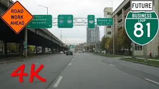 ⁴ᴷ Interstate 81 BUSINESS (Syracuse, NY) northbound [2025 Community Grid Project Update] [4K VIDEO]